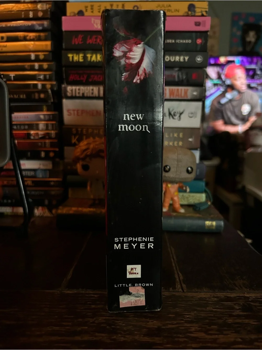 New Moon Decorative Coffee Table Book - Red & White Floral Cover